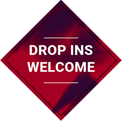 Drop Ins Welcome badge